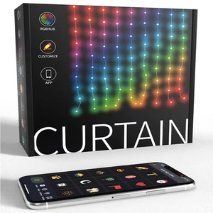 Smart LED Curtain Light APP Control RGB Dimmable DIY Pattern Music Ambient Light - Picture 1 of 12
