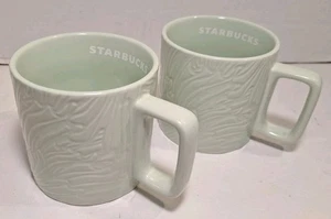 2 STARBUCKS Ceramic Coffee Mug Cup 2022  Mint Green 14oz Great Condition  - Picture 1 of 9