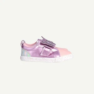 Kickers Mädchen Rosa Leder Flache Plimsole Schuhe EU 30 UK 12 - Bild 1 von 16