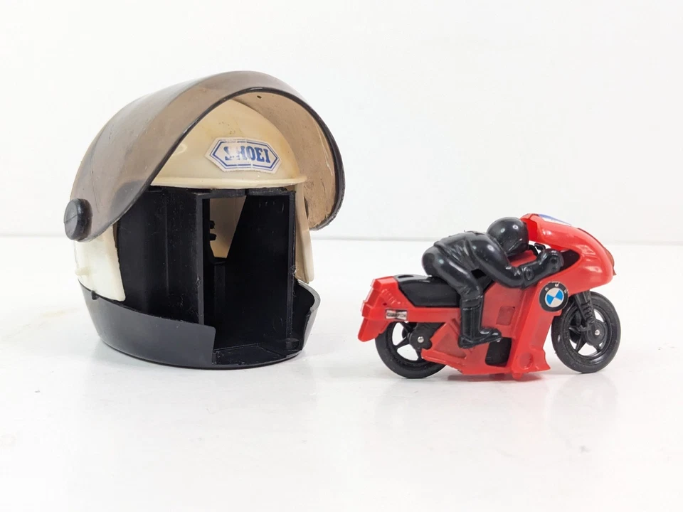 超级自行车头盔拉回发射器喷射赛车玩具摩托车宝马本田工作! — 第 1/4 张图片