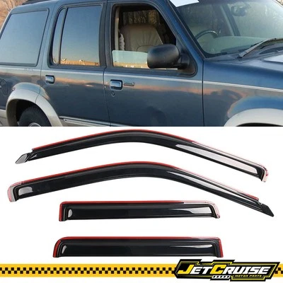 Fits 91-05 Ford Explorer & Sport Trac 4Door Acrylic Window Visors Sun Cover 4Pc - Image 1 of 4