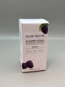 RECETTE GLOW sérum anti-imperfections de rétinol de mûre réinitialisation de la peau 1 oz 30 ml neuf dans sa boîte - Photo 1/5