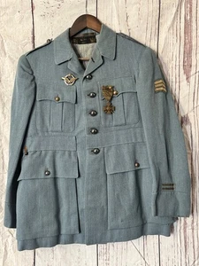 🇫🇷 WWI Französische Piloten Tunika mit Original Abzeichen & Croix de Guerre Medaille - Bild 1 von 18