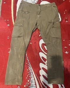 Pantalones utilitarios cargo Artful Dodger Drop Fit para hombre talla 36x32 verde Y2K 2004-2008 - Imagen 1 de 11
