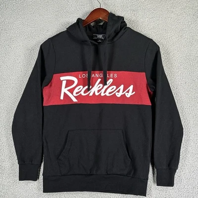 Sudadera con Capucha Young & Reckless Los Angeles Script Para Hombre Talla Pequeña Negra/Roja Foto 1 de 4