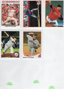 Topps Brett Myers 5 cards Phillies Astros Indians 2008 -2013 - Picture 1 of 2