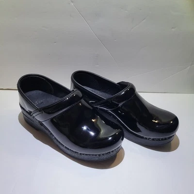 Профессиональные сабо Dansko черная лакированная кожа ~ 37 ЕС ~ 6,5 США - Изображение 1 из 4