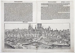 Munich Vue Inkonabel / Schedel - Gravure Sur Bois 1493 - Picture 1 of 1