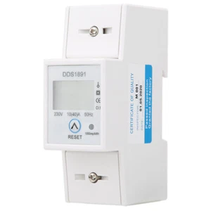 LCD SMT Din Rail Ein Phasen Zähler Strom Verbrauch Watt Meter Energie Zähler - Bild 1 von 12