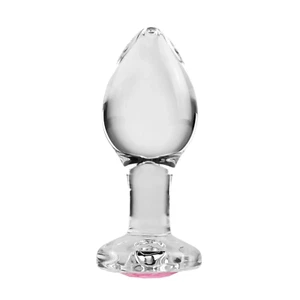 Crystal Glass Butt Plug Dildo Heavy G-Spot Massager Wand Anal Sex Toy for Women - Picture 1 of 7