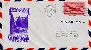 FIRST FLIGHT GRAND CANYON-LOS ANGELES 1947 FDC1402 - Picture 1 of 1