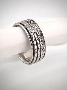 925 Sterling Sliver Spinner Ring Size 9 - Picture 1 of 8