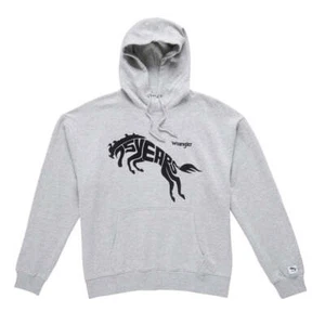 2318212 Wrangler Men's 75th Anniversary Hoodie - Mid Grey Heather NEW - Imagen 1 de 1