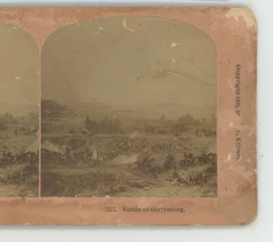 Battle of Gettysburg Civil War James Davis Stereoview - Picture 1 of 2