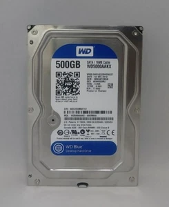 Western Digital WD Blue 500GB Internal 7200RPM 3.5" (WD5000AAKX) HDD - SATA - Picture 1 of 6