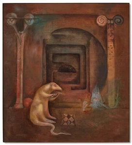LEONORA CARRINGTON Poster or Canvas Print "Apollo in the Temple of Michael Rat" - Picture 1 of 1