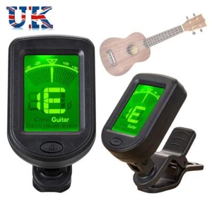 For Ukulele Violin Digital Chromatic Electric Tuner LCD Clip-On For Bass Guitar - Picture 1 of 12