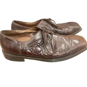 Giorgio Brutini Herrenschuhe Eckig Spitze Prägung Größe 10 Leder Braun - Bild 1 von 11
