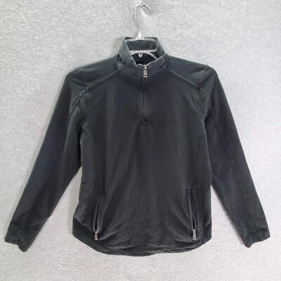 LAUREN Ralph Lauren Women Sweatshirt Large Black Logo Embroidered 1/4 Zip  - Image 1 of 4
