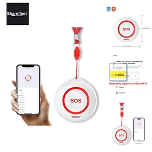 SINGCALL Drahtloses Notfallknopf für Senioren Rufsystem, Tuya WiFi Smart SOS-... - Bild 1 von 9