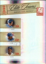 2005 Donruss Elite Teams #8 George Brett Bo Jackson Frank White /1500