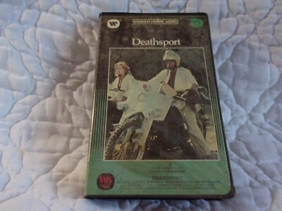 DEATHSPORT VHS WARNER CLAMSHELL BIKER ACTION DAVID CARRADINE CLAUDIA JENNINGS Foto 1 de 4