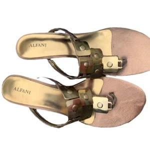 Alfani Tabitha Sandalen braun gold Größe 7,5 - Bild 1 von 6