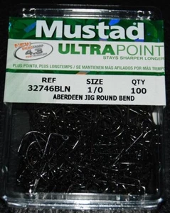 Ganchos de plantilla 100 Mustad 32746BLN - Talla 1/0 - ULTRA POINT 90 grados níquel negro - Imagen 1 de 2