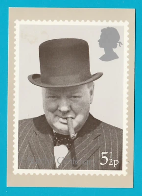 SIR WINSTON CHURCHILL - Postal para celebrar el centenario de su nacimiento - 1974 Foto 1 de 2