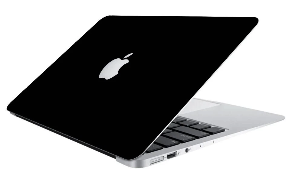 BLACK Vinyl Lid Skin Cover Decal fits Apple MacBook Air 11 A1465 Laptop - Image 1 of 1