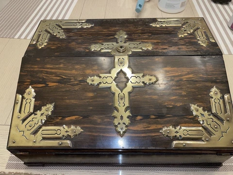 Gorgeous Antique Writing Slope Lap Desk by George Betjemann and Sons Cover