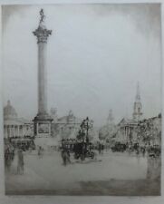 Alfred John Bennett (1861-1923) Trafalgar Square London -Original Signed Etching