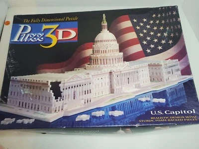 Vintage 90s New Puzz3D US Capital Building Model PLEASE READ DESCRIPTION Foto 1 de 4