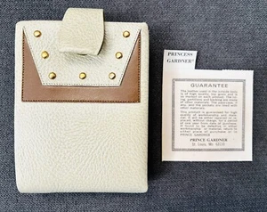 Vintage Princess Gardner Beige Leather Bifold Wallet NWT - Picture 1 of 5