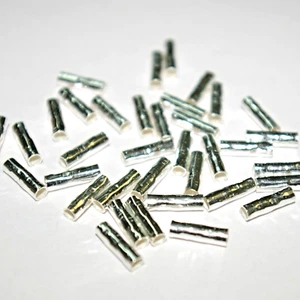 12 pieces 3x10mm HAMMERED Spacer TUBE Beads STERLING SILVER 925 - Picture 1 of 10