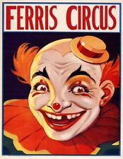 Decoration Poster.Home room art.Interior design.Circus Horror scary Clown.7448