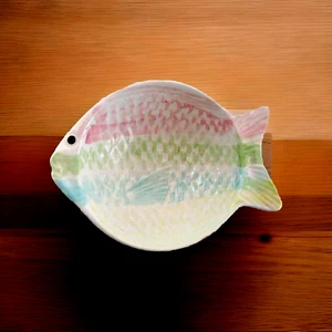 Knobler handbemalte Keramik Fisch 7" lange Dippschale - Bild 1 von 9