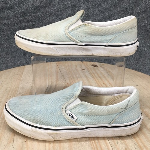 Scarpe Vans Gioventù 5 Mocassini Sneakers Casual Piatte 500714 Tela Blu Slip On