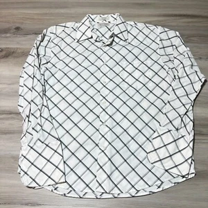 Eighty Eight Long Sleeve Button Front Men's XL 100% Cotton White Striped EUC - Picture 1 of 6