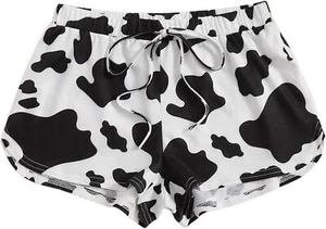 Avanova Women's Tie Dye Shorts Elastic Waist Casual Yoga Running Small, Cow - Picture 1 of 5