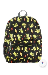 Pokemon All Over Print Pikachu Electric Type Rucksack Mesh Seitentasche Neu 2025 - Bild 1 von 3