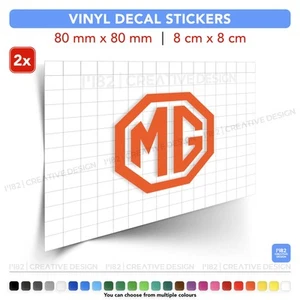 2x MG Stickers Vinyl Auto Custom Decal HS ZS ZT TE MGB MG3 MG4 MG5 | 80mm - Picture 1 of 6