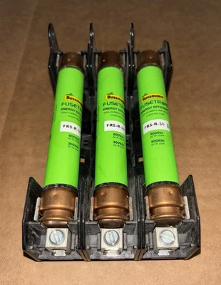 Eaton HM60030-xCR Modular Fuse Block 30 Amp 3 Pole with FRS-R-30 Bussmann 保险丝 — 第 1/4 张图片