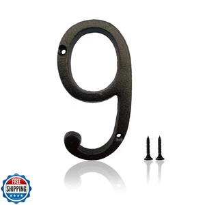 5.5 Inch House Numbers, Cast Iron House Numbers for Outside, Address Numbers - Picture 1 of 5