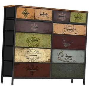 Dresser for Bedroom with 12 Drawers, Tall Fabric Drawer Dresser, Chest of  - Picture 1 of 8