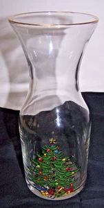 Árbol de Navidad Spode vintage jarra de vidrio de 8 pulgadas borde dorado - NUEVO - Imagen 1 de 3