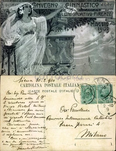 FIRENZE CITTA'-CONVEGNO GINNASTICO 1909-CLUB SPORTIVO -D18-20 - Picture 1 of 1