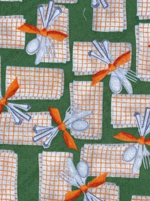 *FQ Fat Quarter NEW 100% Cotton Fabric 18"X22" THANKSGIVING TABLE 7.5 - Image 1 of 3