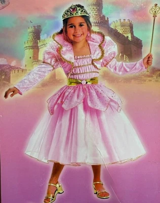 Princess Aurora Sleeping Beauty Halloween Fairy Tale Costume Pink Dress Hoop S 6 - Image 1 of 4