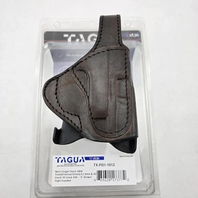 Nueva funda de cuero Tagua 1836 Hellcat S&W Shield Plus OWB paleta derecha Foto 1 de 3